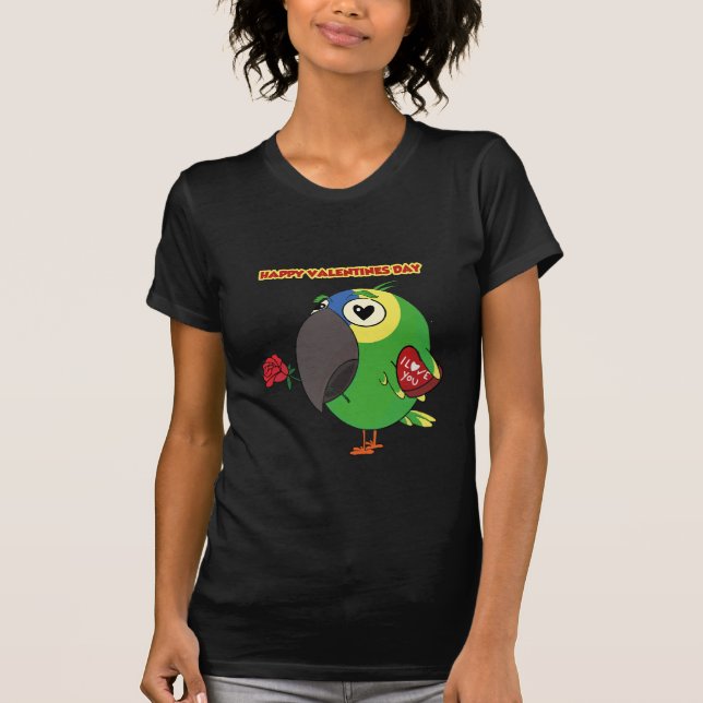Amazonas-Papagei-Liebe, Papageienfrauen T-Shirt (Vorderseite)