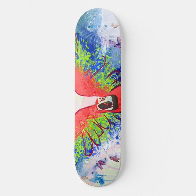 Amazonas-PapageiMacaw Skateboard (Vorderseite)
