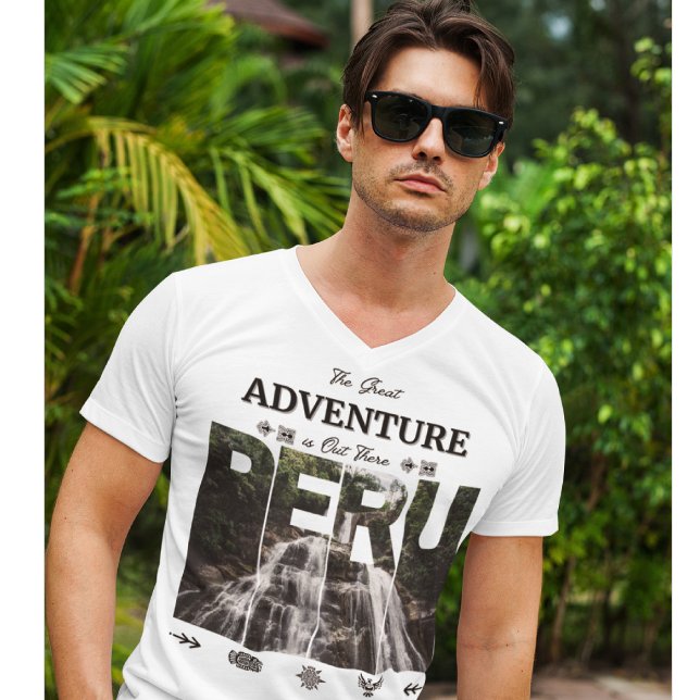 Amazonas Peru | Regenwald, Wasserfall, Bayoz, Inka T-Shirt (Von Creator hochgeladen)