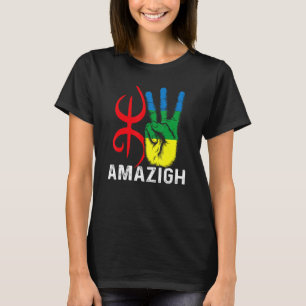 Amazonen-Handzeichen und Yaz-Symbole mit Tifinagh T-Shirt