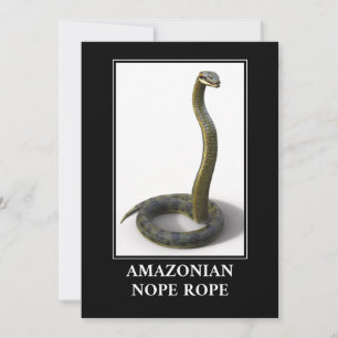 Amazonian Nope Rope - Anaconda Snake Gefahr Einladung