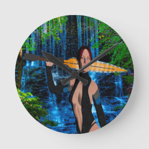 Amazonian Woman Runde Wanduhr