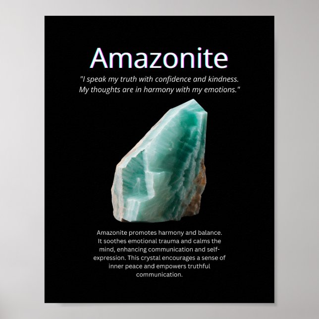 Amazonite Kristallstein Poster (Vorne)