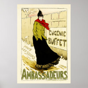 AMBASSADEURS Eugenie Buffet Französischer Opernsän Poster
