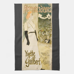 Ambassadeurs Yvette Guilbert von Theophile Steinle Geschirrtuch