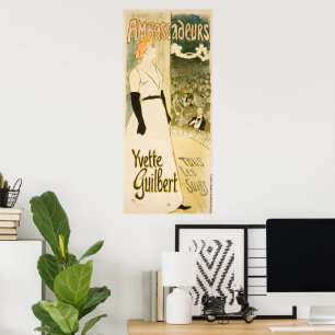 Ambassadeurs Yvette Guilbert von Theophile Steinle Poster