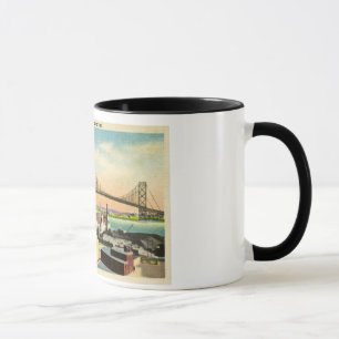 Ambassador Bridge Detroit, Michigan Vintage auf De Tasse