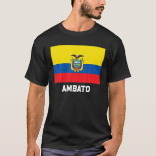 Ambato Ecuador Flaggenemblem Escudo Bandera Wappen T-Shirt