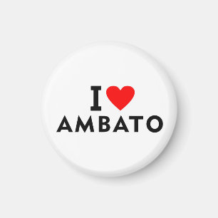 Ambato Ecuador Liebesstadt Herz wie Reise Magnet