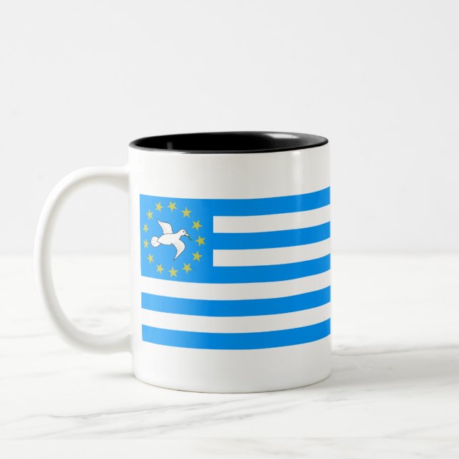 Ambazonia - Amba Land - Flagge von SüdCameroons Zweifarbige Tasse (Links)