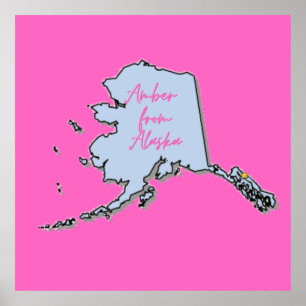 Amber aus Alaska Monogramm Poster