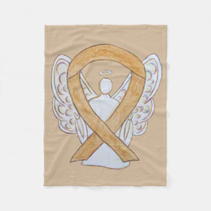 Amber Awareness Ribbon Angel Soft Blanket Fleecedecke