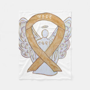 Amber Awareness Ribbon Anlage Krebsblanken Fleecedecke