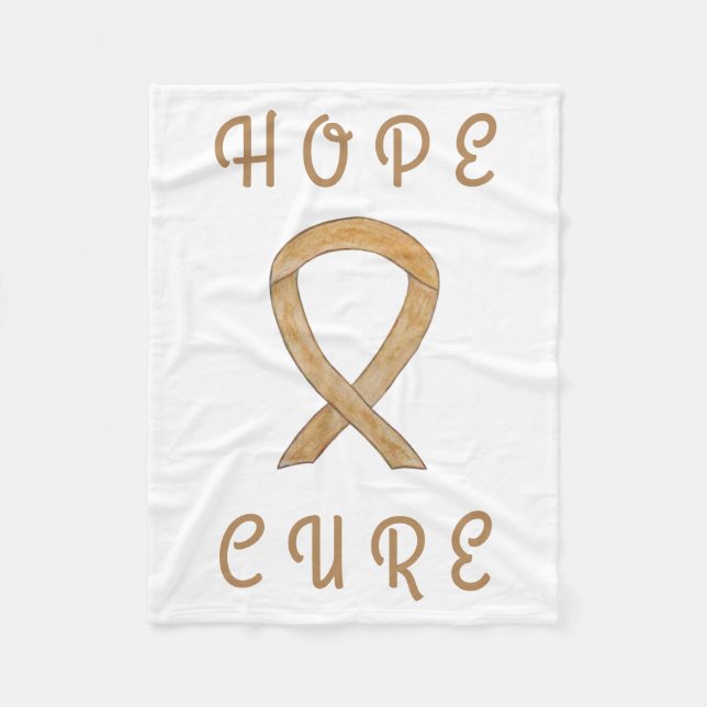Amber Awareness Ribbon Engel Cancer Chemo Blankets Fleecedecke (Vorderseite)