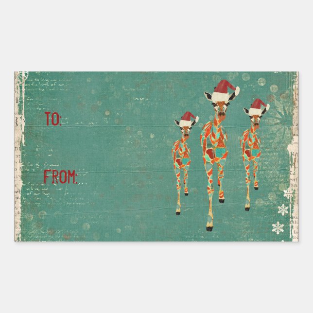 Amber & Azure Giraffen Sticker (Vorderseite)