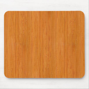 Amber Bamboo Wood Grain Look Mousepad