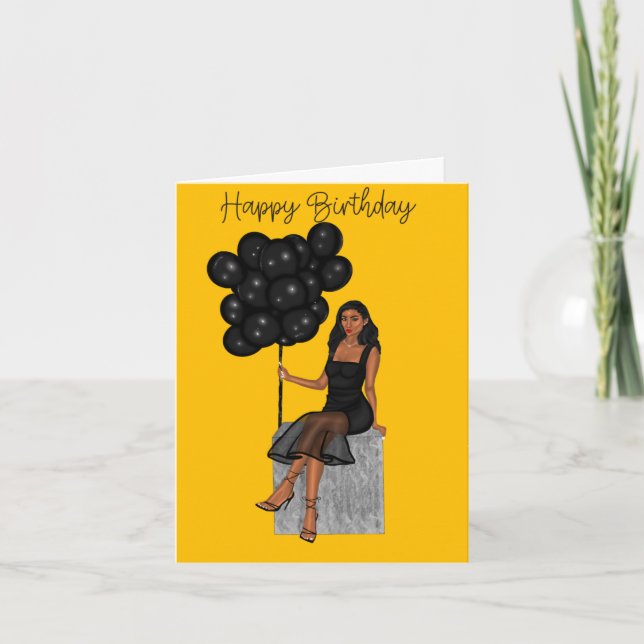 Amber Birthday Card Karte (Vorderseite)