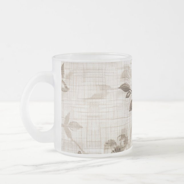 Amber Blossom Glass Tumbler Mattglastasse (Links)