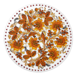 Amber Blume Elegantes Land Keramikknauf