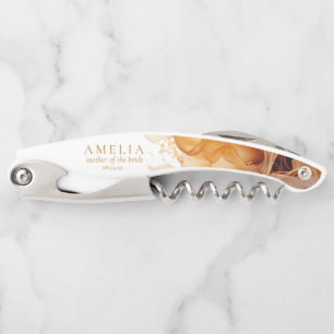 Amber Brandy Abstrakt Ink Wedding Party ID1089 Kellnermesser