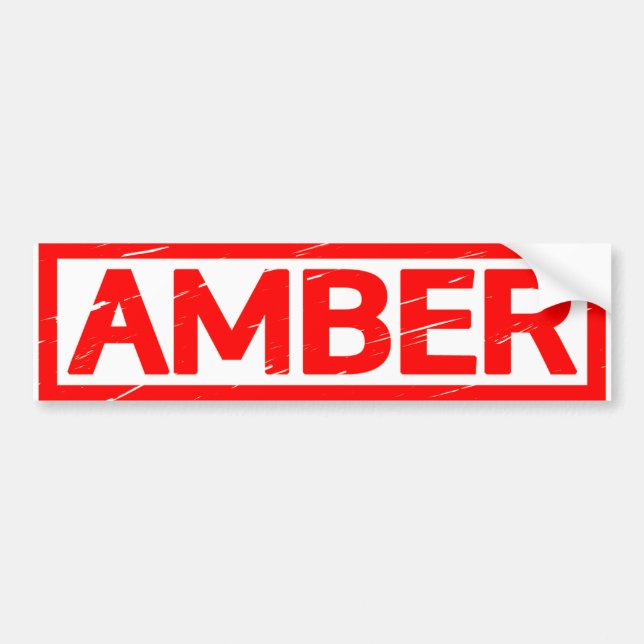 Amber-Briefmarke Autoaufkleber (Vorne)