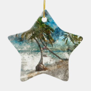 Amber Caye Belize Reise-Bestimmungsort Keramikornament