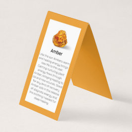 Amber Crystal Meaning Juwelier Display Card Visitenkarten