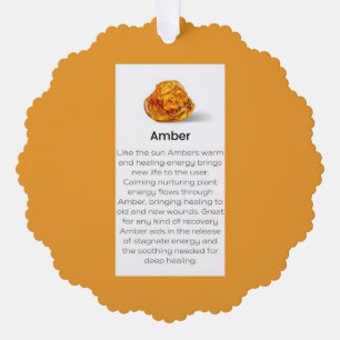 Amber Crystal Meaning Juweliere Geschenkkarte Tag Ornament Karte