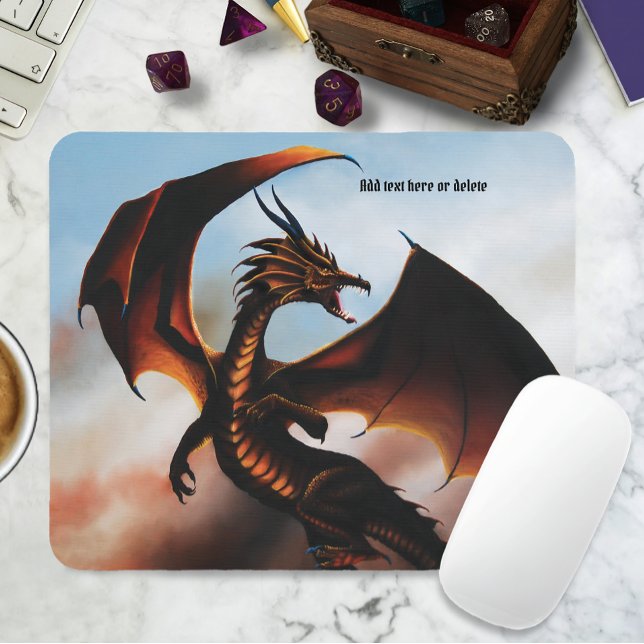 Amber Dragon Fantasy Mousepad (Von Creator hochgeladen)