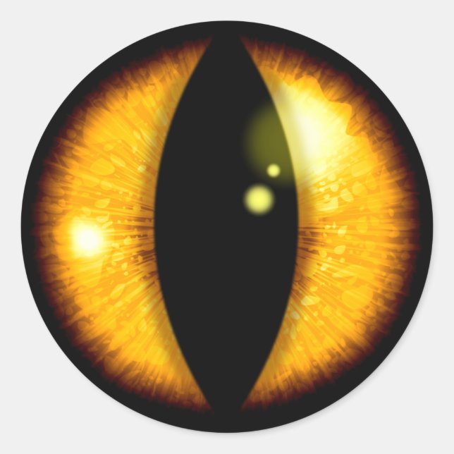 Amber Dragons Eye Runder Aufkleber (Vorderseite)