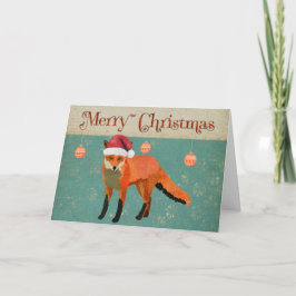Amber Fox Weihnachtskarte Feiertagskarte