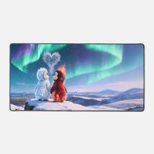 Amber & Frosty Aurora Magic Penguin Mouse Pad Schreibtischunterlage