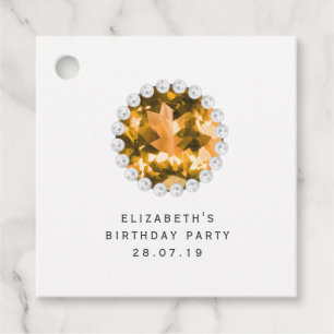 Amber Gemstone Luxus getuftete Imitate Leder Geschenkanhänger