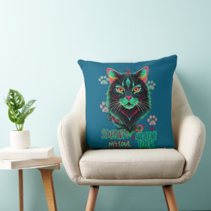 Amber Glow Cat Energy Kissen