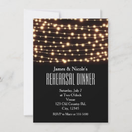 Amber Glow String Lights Probe Dinner Card Einladung