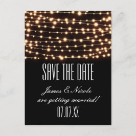 Amber Glow String Lights Rett Datum Postkarte