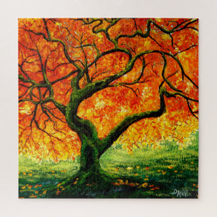 Amber/Herbst Herbstlaube verdreht Baum/Moos 2 Puzzle