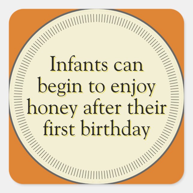 Amber Honey Säugling Warnkleber Runder Aufkleber (Vorderseite)