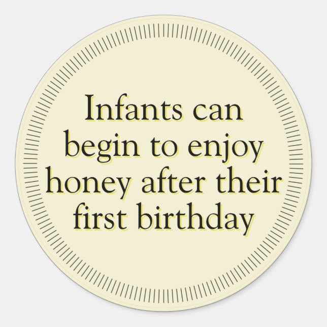 Amber Honey Säugling Warnkleber Runder Aufkleber (Vorderseite)