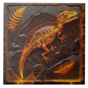 Amber Keramik Dinosaur Fossil Tiles Fliese