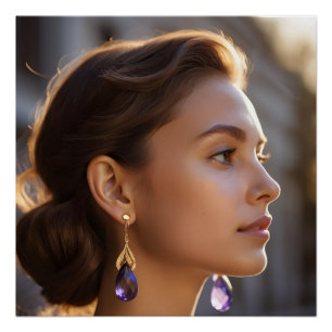 Amber Light Elegance Poster