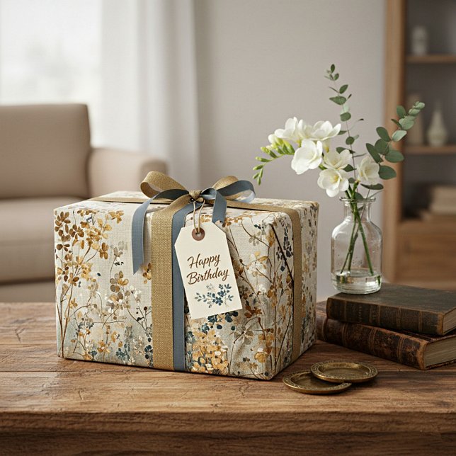 Amber Meadow Blumengeschenkpapier Geschenkpapier (Von Creator hochgeladen)