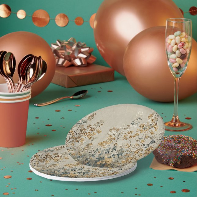 Amber meadow floral pappteller (Multi)