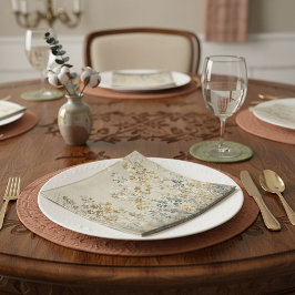 Amber meadow floral serviette