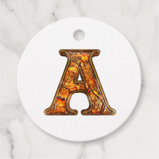 Amber Monogram A Ornament - Anpassbare Gestaltung Geschenkanhänger