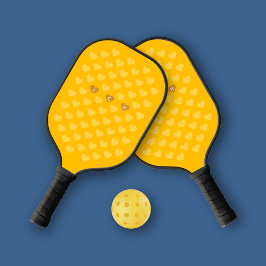 Amber Monotone Hearts Persönliches Monogramm Pickleball Schläger
