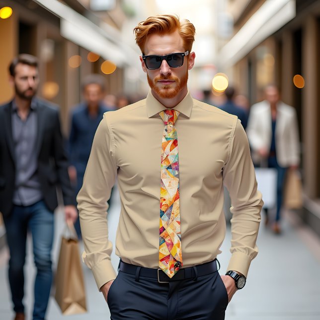 Amber Mosaik Abstrakt Art Krawatte (Von Creator hochgeladen)