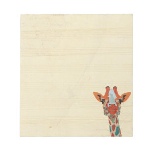 Amber Peeking Giraffe Notepad Notizblock