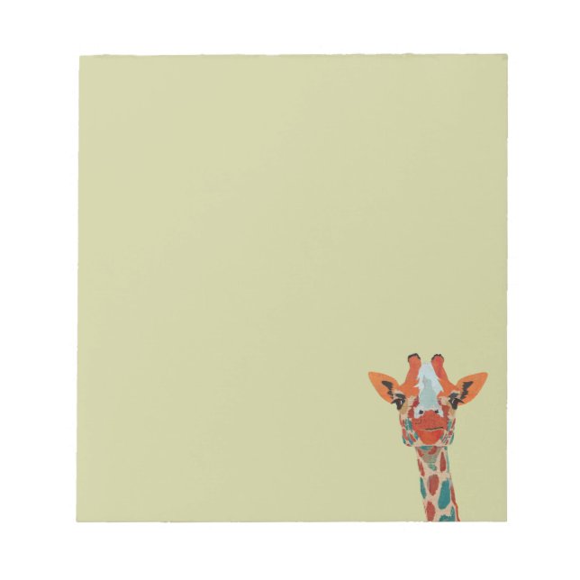Amber Peeking Giraffe Notepad Notizblock (Vorderseite)