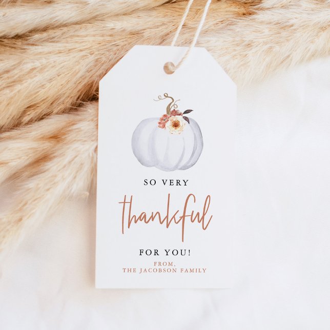 Amber Pumpkin dankbar für euch Erntedank Fall Geschenkanhänger (Von Creator hochgeladen)